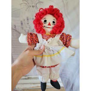 Handmade raggedy and stuffed plush mini doll